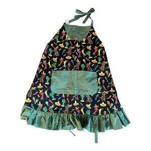 Handmade hot chilis southwestern apron